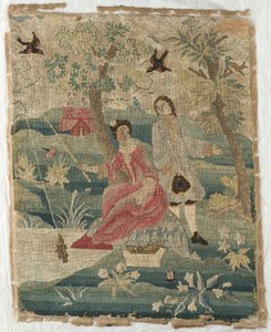 Signora che pesca, 1700s da Unbekannt