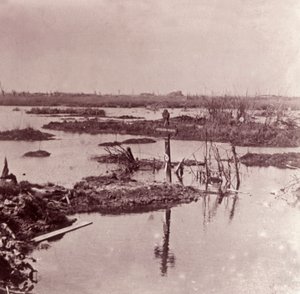 Inondazioni, Fiandre, Belgio, c1914-c1918 da Unbekannt