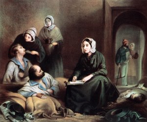 Florence Nightingale, infermiera britannica e riformatrice ospedaliera, all