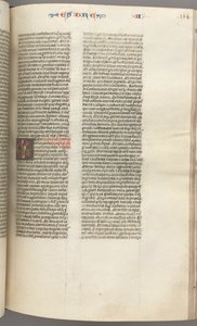 Fol. 184r, Esdra II, iniziale istoriata E, un prete che incensa un altare, c. 1275-1300 da Unbekannt