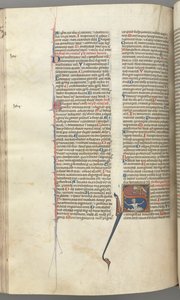 Fol. 224v, Salmo 68, iniziale istoriata S, Davide nell