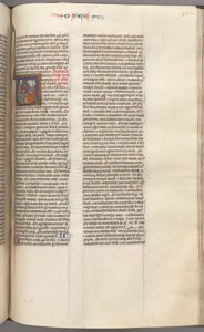 Fol. 350r, Osea, iniziale istoriata V, Osea che predica a tre uomini, c. 1275-1300 da Unbekannt