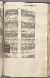 Fol. 357r, Abdia, iniziale istoriata V, Abdia e un ebreo in discussione, c. 1275-1300 da Unbekannt