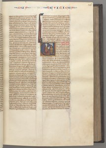 Fol. 36r, Levitico, iniziale istoriata V, Mosè che offre un agnello sacrificale su un altare, c. 1275 da Unbekannt