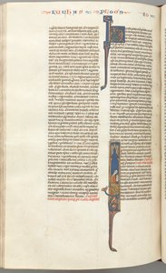 Giovanni, iniziale istoriata I, Giovanni seduto a scrivere da Unbekannt