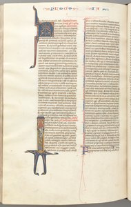 Fol. 476v, Giacomo, iniziale istoriata I, Giacomo in piedi con una pergamena da Unbekannt