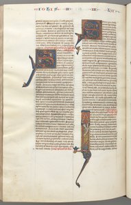 Fol. 481v, Giuda, iniziale istoriata I, Giuda in piedi con una pergamena, c. 1275-1300 da Unbekannt