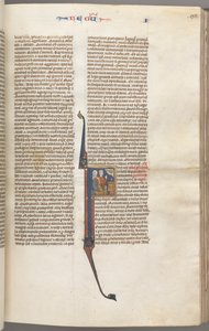 Fol. 98r, Re I, iniziale istoriata F, Elkanah e Anna inginocchiati davanti a un altare..., c. 1275-13