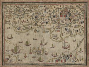 Forte Zeelandia e Provintia e la città di Tainan, XIX secolo da Unbekannt