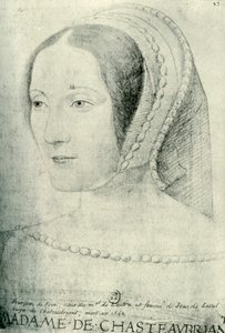 Françoise de Foix, contessa di Châteaubriant, inizio XVI secolo, 1907 da Unbekannt