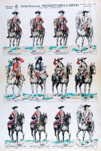 Esercito francese, moschettieri a cavallo, XVIII secolo XIX secolo