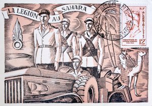 Cartolina della Legione Straniera Francese, 1952 da Unbekannt