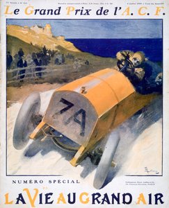 Gran Premio di Francia, copertina della rivista La Vie au Grand Air, 1908