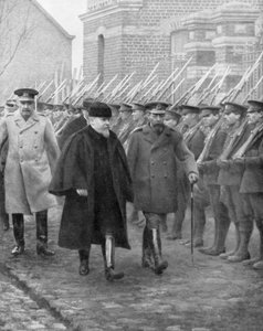 Il Presidente francese Raymond Poincare e Re Giorgio V, dicembre 1914