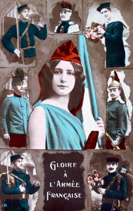 Cartolina francese della Prima Guerra Mondiale, 1914-1918