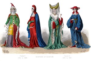 Costume francese: Carlo V, Carlo VI, 1882 da Unbekannt