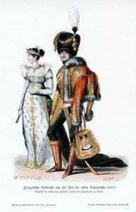 Abito di corte francese del tempo del primo Impero, 1807 da Unbekannt