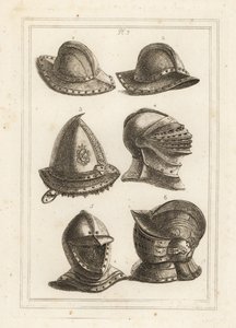Elmo di ferro francese, elmo inciso in acciaio del XVI secolo, grande elmo lucido, elmo aperto, elmo ornato con visiera