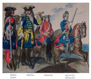 Abito militare francese, 1704