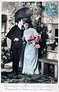 Cartolina romantica francese, c1900 da Unbekannt
