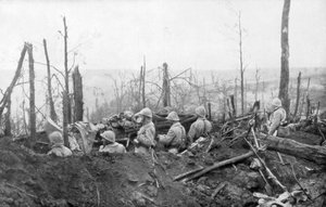 Soldati Francesi che osservano le posizioni Tedesche, Battaglia di Malmaison da Unbekannt