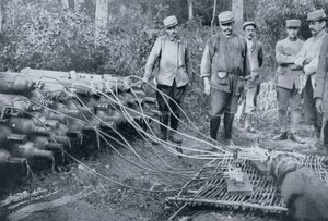 Soldati francesi con bombole di gas, Prima Guerra Mondiale, 1915 da Unbekannt