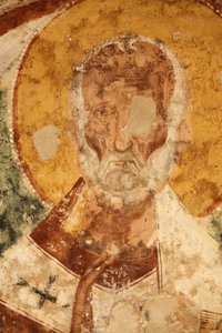 Affresco nella cripta dei Santi Stefani, Poggiardo, Apulia, Poggiardo, Italia da Unbekannt