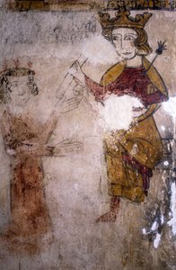 Affresco della Torre Ferrande a Pernes-les-Fontaines (Pernes les Fontaines, Vaucluse (84)) del XIII secolo: Carlo I d
