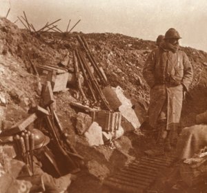Prima linea, Vauquois, Francia settentrionale, c1914-c1918