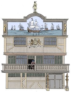 Fronte della vecchia East India House, Londra da Unbekannt