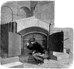 Forno del tipo da installare nel crematorio di Père Lachaise, Parigi, 1888