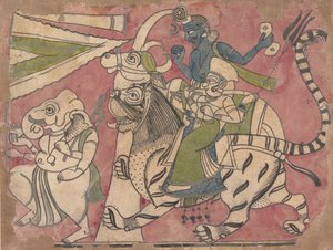 Ganesha guida Shiva e Durga in processione da Unbekannt