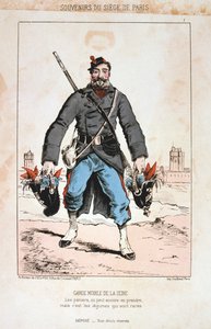 Garde Mobile de la Seine, Assedio di Parigi, 1870-1871 da Unbekannt