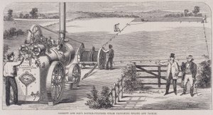 Motore a vapore a doppio cilindro Garrett & Sons e attrezzatura, c1862 da Unbekannt
