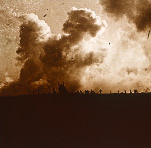 Attacco con gas, Verdun, Francia settentrionale, c1914-c1918
