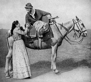 Dolci innamorati gaucho scambiano tazze di mate, Argentina, 1922 da Unbekannt