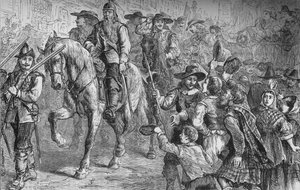 Il generale Dalzell entra a Edimburgo, luglio 1666, c1880