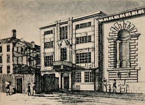 Ufficio postale generale, circa 1793 - Mostra edifici adiacenti alla Lloyds Coffee House, 1928 da Unbekannt