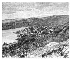 Veduta generale di Castries, Isola di Santa Lucia, c1890 da Unbekannt