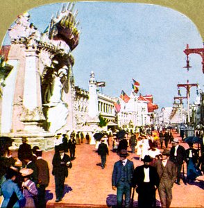 Vista generale del Pike alla Fiera Mondiale, St Louis, Missouri, USA, 1904