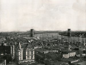 Vista generale del Ponte di Brooklyn, New York, USA da Unbekannt