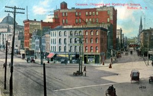 Genesse, Chippewa e Washington Streets, Buffalo, New York, USA, c1910 da Unbekannt