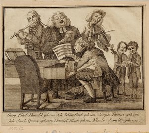 Georg Friedrich Haendel, Johann Sebastian Bach, Giuseppe Tartini, Johann Joachim Quantz, Christoph W da Unbekannt