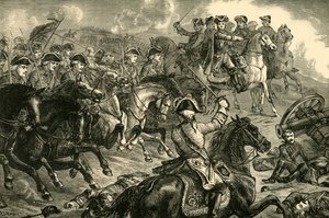 Giorgio II, alla battaglia di Dettingen, 27 giugno 1743, 1890 da Unbekannt