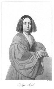 George Sand, romanziere romantico francese, metà del 19º secolo da Unbekannt