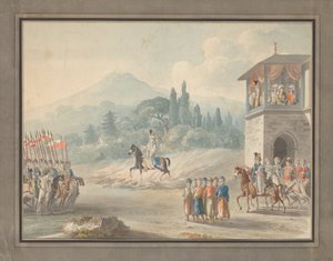 Revisione della cavalleria georgiana, c. 1780 da Unbekannt