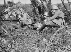 Telefonista da campo tedesco, Somme, Francia, Prima Guerra Mondiale