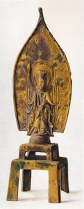 Figura in bronzo dorato di Kuan-Yin, 334 d.C., 1936 da Unbekannt