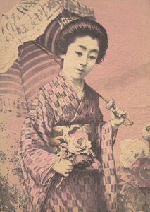 Ragazza che porta un parasole, ca. 1900