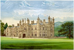 Parco di Glanusk, Brecknockshire, Galles, casa del baronetto Bailey, c1880 da Unbekannt